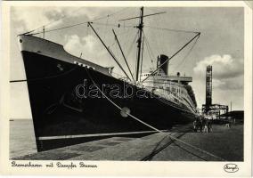 1939 Bremerhaven mit Dampfer Bremen (EK)