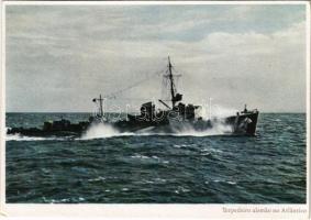 Torpedeiro alemao no Atlantico. PK Schlemmer, Carl Werner / WWII German Navy torpedo boat