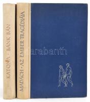 Katona József: Bánk Bán + Madách Imre: Az ember tragédiája. Félvászon kötésben.