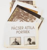 16 db képzőművészeti és iparművészeti katalógus és prospektus: Marosán Gyula kiállítása 1986, Prutkay Péter 1997, Méhes Lóránt Zuzu 1991, Miháltz Pál 1985, Veszely Ferenc 2004, Pácser Attila portrék, Erdélyi Eta (dedikált), stb.