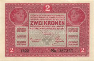 1917. 2K (2x) egyugrású sorszámokkal T:I