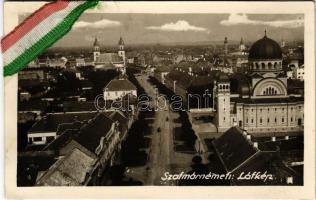 1940 Szatmárnémeti, Satu Mare; Bevonulás alkalmából magyar szalaggal / entry of the Hungarian troops, photo with Hungarian ribbon + &quot;1940 Szatmárnémeti visszatért&quot; So. Stpl