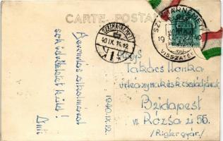 1940 Szatmárnémeti, Satu Mare; Bevonulás alkalmából magyar szalaggal / entry of the Hungarian troops...