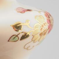 Zsolnay pillangó mintás váza, jelzett, hibátlan, m: 8,5 cm