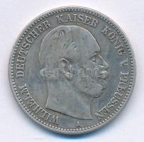 Német Államok / Poroszország 1876A 2M Ag I. Vilmos Berlin T:VF,F patina German States / Prussia 1876A 2 Mark Ag Wilhelm I Berlin C:VF,F patina Krause KM#506