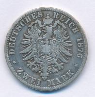 Német Államok / Poroszország 1876A 2M Ag "I. Vilmos" Berlin T:F patina
German States / Pr...