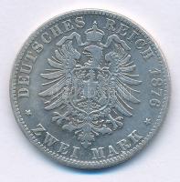 Német Államok / Poroszország 1876A 2M Ag "I. Vilmos" Berlin T:F patina
German States / Pr...