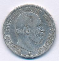 Német Államok / Poroszország 1876A 2M Ag "I. Vilmos" Berlin T:F patina German States / Prussia 1876A 2 Mark Ag "Wilhelm I" Berlin C:F patina Krause KM#506