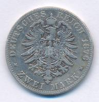 Német Államok / Poroszország 1876A 2M Ag "I. Vilmos" Berlin T:F patina
German States / Pr...