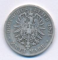 Német Államok / Poroszország 1876C 2M Ag "I. Vilmos" Frankfurt T:F patina
German States /...