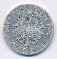 Német Államok / Poroszország 1876C 2M Ag "I. Vilmos" Frankfurt T:F patina
German States /...