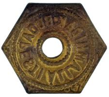 ~1900. "Budapesti Államhidak" bronz hídbárca (26x30mm) T:XF