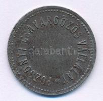 Pozsony DN "Átkelés / Pozsonyi Csavargőzös Vállalat" Fe bárca (28mm) T:XF korrózió, ph. 
...