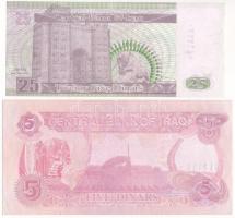 Irak 1992. 5D + 2001. 25D T:AU,XF
Iraq 1992. 5 Dinars + 2001. 25 Dinars C:AU,XF
