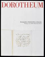 Dorotheum árverési katalógus, aláírások témában, 2019