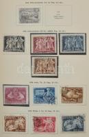 1945-1963 Főként pecsételt gyűjtemény postatiszta blokkokkal és kisívekkel (FIP, Olimpia - Róma, Haydn-Schiller, Televízió, Nemzetközi Bélyegkiállítás ezüst és arany kisívei), előnyomott albumban