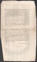 1791 Postaügyben kiadott rendelet a temesvári postahivatal kiadásában, + nyomtatvány
