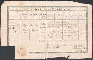 cca 1800-1930 4 db vegyes nyomtatvány, halotti értesítő Palini Inkey Karolina, kötelezvény, bizonyít...