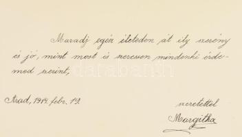 1914-1916 Emlékkönyv, barátok bejegyzéseivel