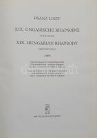 Liszt (Ferenc), Franz:
XIX. magyar rapszódia zongorára. Az eredeti kézirat fakszimile kiadása. XIX....