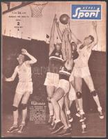 1955 Képes Sport II. évf. 24. sz., 1955. jún. 14. A címlapon a IX. Kosárlabda EB Csehszlovákia-Magyarország mérkőzése. Tűzés nélkül, 16 p.