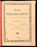 1890 Képes Családi Lapok, szépirodalmi és ismeretterjesztő képes hetilap, szerk.: Brankovics György, XII. kötet, félvászon kötésben