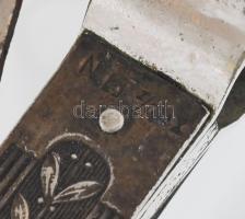 Ezüst (Ag) borítású szivarvágó, jelzett 12 cm