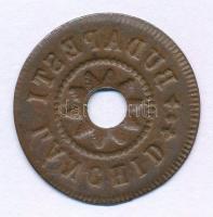 ~1900. "Budapesti Lánchíd" Cu bárca T:XF