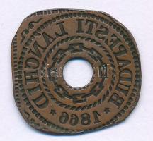 1866. "Budapesti Lánchíd" Cu bárca (~25-26mm) T:XF