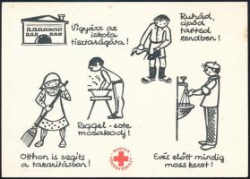 cca 1960-1970 Magyar Vöröskereszt órarend, kitöltetlen, 13,5x9,5 cm