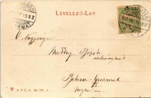 1903 Hortobágy, tanya, disznónyáj, ökörszekér. Komáromi kiadása (EB)