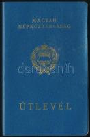 1969 Magyar Népköztársaság, fényképes kék útlevél, belga, francia, osztrák vízumokkal