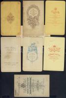 cca 1870-1890 8 db férfiakat ábrázoló keményhátú fotó / 8 vintage photos 7x11 cm