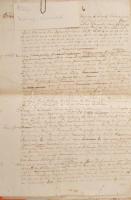 XVIII. sz. családtörténeti iratok. Kubinyi, Bornemisza, Vay, stb család. kb 15 db irat, levél