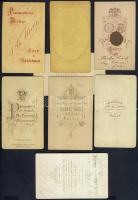 cca 1870-1890 8 db férfiakat ábrázoló keményhátú fotó / 8 vintage photos 7x11 cm
