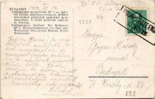 1933 Budapest III. Csillaghegyi gyógyfürdő (EB) + "BUDAPEST-SZT.ENDRE" vasúti mozgóposta