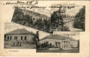 1905 Alcsút, Főhercegi kastély és udvara, községháza. Weisz Manó kiadása (szakadás / tear)