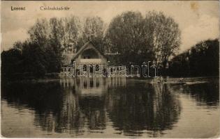 1916 Losonc, Lucenec; Csolnakázó tér / lake, park (EK)