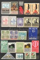 Több mint 100 db régi magyar levélzáró, továbbá néhány száz magyar és külföldi bélyeg, ragjegy stb. ...