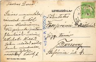 1914 Udvard, Dvory nad Zitavou; Kálvária főlépcső, autó. Kovács Béla kiadása / calvary stairs, autom...