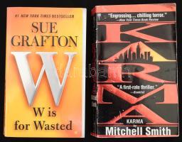 2 db angol nyelvű könyv: Sue Grafton: W is for Wasted. New York, 2014, Berkley. Kiadói papírkötés. + Mitchell Smith: Karma. New York, 1996, Onyx. Kiadói papírkötés, kissé viseltes borítóval.