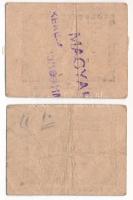 Miskolc ~1920. 20f "Magyar Jövő" (2xklf) bélyegzéssel és bélyegzés nélkül T:F kis ragasztó...