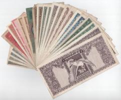 24db-os vegyes Korona és Pengő bankjegytétel, közte 19155. 10K piros "DEUTSCHÖSTERREICH" f...