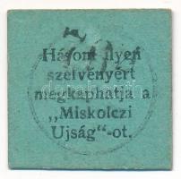 Miskolc ~1920. 20f "Miskolczi Újság" T:AU
Adamo MIS-35.1
