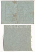 Miskolc ~1920. 20f + 40f "Miskolczi Napló", egyik bélyegzéssel T:F,AU ragasztónyom
Adamo ...