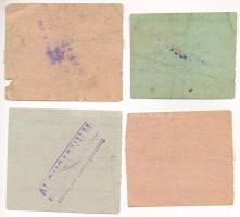 Miskolc ~1920. 20f (2xklf) + 40f + 60f "Magyar Jövő", egyik bélyegzés nélkül T:F,VG ragasz...