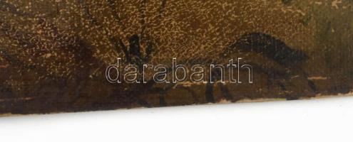 Hermann Hoffmann (1862-1941): Csendélet ékszerekkel, 1889. Olaj, karton, jelezve jobbra fent. Szélei...