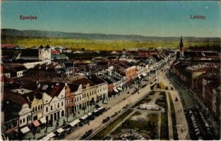 Eperjes, Presov; Fő út, piac. Cattarino S. utóda Földes Samu kiadása / main street, market (EK)