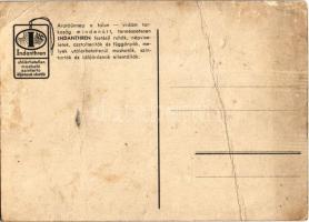 Aratóünnep a falun. Indanthren textilfesték reklámlap. Klösz Coloroffset / Indanthren textile paint ...