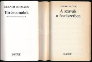 2 db könyv - Butor, Michel: A szavak a festészetben. + Hofmann, Werner: Törésvonalak. Bp., Corvina. ...